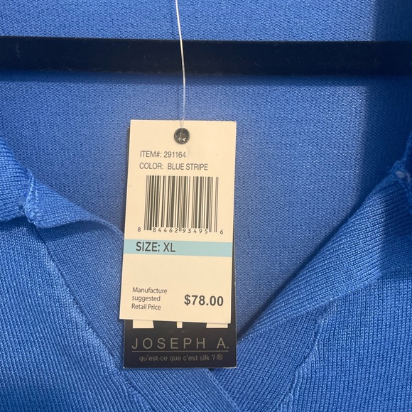 Joseph A XXL Women’s Long Sleeve Pullover Sweater New With Tags Blue Striped - Picture 6 of 6